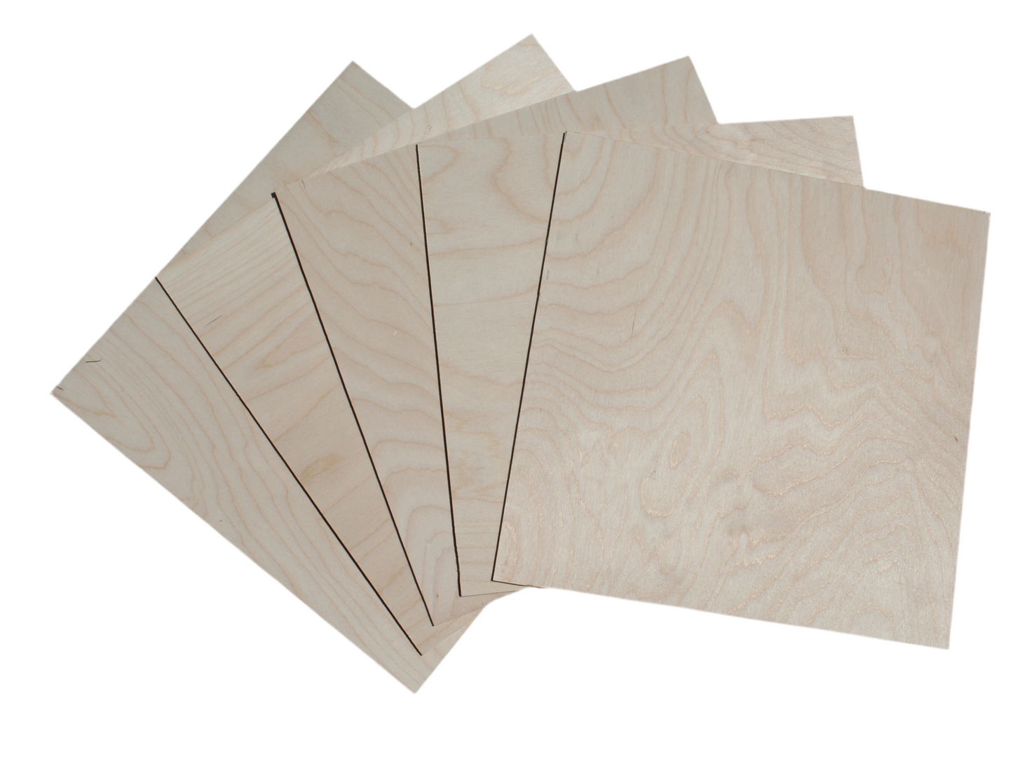 5-Pack Baltic Birch Plywood (3mm, 12x12)